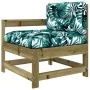Garden sofa set 3 pieces and cushions made of impregnated pine wood by vidaXL, Modular outdoor sofas - Ref: Foro24-825603, Pr...