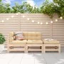 3-piece garden sofa set with solid wood cushions by vidaXL, Garden sets - Ref: Foro24-3186032, Price: 259,81 €, Discount: %