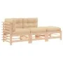 3-piece garden sofa set with solid wood cushions by vidaXL, Garden sets - Ref: Foro24-3186032, Price: 259,81 €, Discount: %