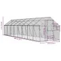 Pajarera de aluminio color plateado 1,79x8x1,85 m de vidaXL, Pies y jaulas para pájaros - Ref: Foro24-3155799, Precio: 649,89...
