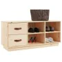 Shoe bench solid pine wood 100x34x45 cm by vidaXL, Shoe racks and shoe organizers - Ref: Foro24-820177, Price: 76,58 €, Disco...