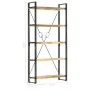 Solid mango wood 5-level shelf 90x30x180 cm by vidaXL, Bookcases and shelves - Ref: Foro24-286581, Price: 256,44 €, Discount: %