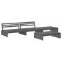 Gartenmöbel-Set 4-teilig und graue Massivholzkissen von vidaXL, Gartensets - Ref: Foro24-3186139, Preis: 811,92 €, Rabatt: %