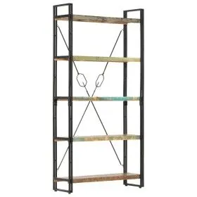 5-stufiges Regal aus recyceltem Massivholz 90x30x180 cm von vidaXL, Bücherregale und Regale - Ref: Foro24-286584, Preis: 279,...