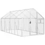 Pajarera de aluminio color plateado 1,79x4x1,85 m de vidaXL, Pies y jaulas para pájaros - Ref: Foro24-3155797, Precio: 453,30...