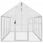 Pajarera de aluminio color plateado 1,79x4x1,85 m de vidaXL, Pies y jaulas para pájaros - Ref: Foro24-3155797, Precio: 453,30...