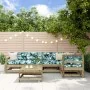 6-piece garden furniture set with impregnated pine wood cushions by vidaXL, Garden sets - Ref: Foro24-3185996, Price: 534,93 ...