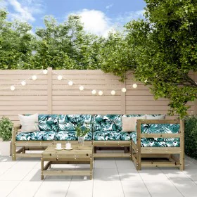 6-piece garden furniture set with impregnated pine wood cushions by vidaXL, Garden sets - Ref: Foro24-3186003, Price: 515,23 ...