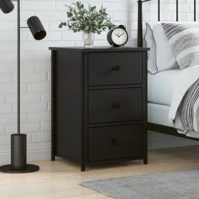 Engineered wood black bedside table 40x36x60 cm by vidaXL, Nightstands - Ref: Foro24-825993, Price: 63,34 €, Discount: %