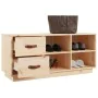 Shoe bench solid pine wood 100x34x45 cm by vidaXL, Shoe racks and shoe organizers - Ref: Foro24-820177, Price: 76,58 €, Disco...