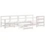 Juego de muebles jardín 6 piezas y cojines madera maciza blanco de vidaXL, Conjuntos de jardín - Ref: Foro24-3185991, Precio:...