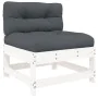 6-piece garden furniture set and white solid wood cushions by vidaXL, Garden sets - Ref: Foro24-3185991, Price: 514,72 €, Dis...