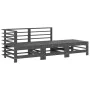 3-piece garden sofa set with gray solid wood cushions by vidaXL, Garden sets - Ref: Foro24-3186034, Price: 318,01 €, Discount: %