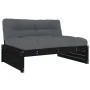 Gartenmöbel-Set 5-teilig und Kissen aus massivem Holz schwarz von vidaXL, Gartensets - Ref: Foro24-3186148, Preis: 957,29 €, ...