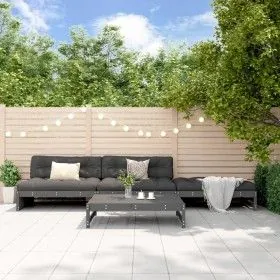 Gartenmöbel-Set 4-teilig und graue Massivholzkissen von vidaXL, Gartensets - Ref: Foro24-3186111, Preis: 810,77 €, Rabatt: %