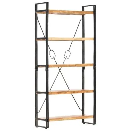 Estantería de 5 niveles 90x30x180 cm madera maciza de acacia de vidaXL, Librerías y estanterías - Ref: Foro24-286587, Precio:...