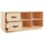 Banco zapatero madera maciza de pino 100x34x45 cm de vidaXL, Zapateros y organizadores de calzado - Ref: Foro24-820177, Preci...