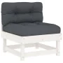 Garden furniture set 10 pieces and white solid wood cushions by vidaXL, Garden sets - Ref: Foro24-3186075, Price: 900,83 €, D...