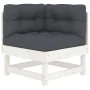 Garden furniture set 10 pieces and white solid wood cushions by vidaXL, Garden sets - Ref: Foro24-3186075, Price: 900,83 €, D...