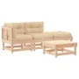 Juego de muebles de jardín 4 piezas y cojines madera maciza de vidaXL, Conjuntos de jardín - Ref: Foro24-3186011, Precio: 319...