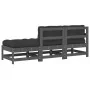 3-piece garden sofa set with gray solid wood cushions by vidaXL, Modular outdoor sofas - Ref: Foro24-825599, Price: 253,08 €,...