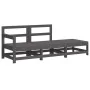 3-piece garden sofa set with gray solid wood cushions by vidaXL, Modular outdoor sofas - Ref: Foro24-825599, Price: 253,08 €,...