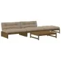 Gartenmöbel-Set 4-teilig und honigbraune Massivholzkissen von vidaXL, Gartensets - Ref: Foro24-3186112, Preis: 811,22 €, Raba...