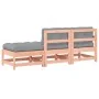 3-piece garden sofa set with Douglas fir wood cushions by vidaXL, Modular outdoor sofas - Ref: Foro24-825602, Price: 218,97 €...