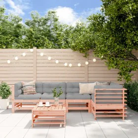 6-piece garden furniture set with Douglas fir wood cushions by vidaXL, Garden sets - Ref: Foro24-3186009, Price: 540,72 €, Di...