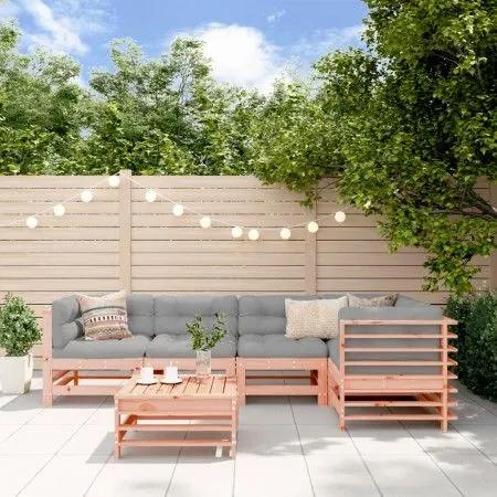 6-teiliges Gartenmöbel-Set mit Kissen aus Douglasienholz von vidaXL, Gartensets - Ref: Foro24-3186009, Preis: 540,57 €, Rabat...