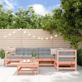 6-piece garden furniture set with Douglas fir wood cushions by vidaXL, Garden sets - Ref: Foro24-3185995, Price: 508,91 €, Di...