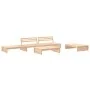 5-teiliges Gartenmöbel-Set und Massivholzkissen von vidaXL, Gartensets - Ref: Foro24-3186144, Preis: 703,01 €, Rabatt: %
