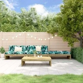 Gartenmöbel-Set 4 Stück und Kissen aus imprägnierter Kiefer\n von vidaXL, Gartensets - Ref: Foro24-3186143, Preis: 732,39 €, ...