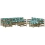 Garden furniture set 10 pieces and impregnated pine wood cushions by vidaXL, Garden sets - Ref: Foro24-3186087, Price: 896,61...