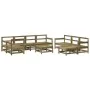 Garden furniture set 10 pieces and impregnated pine wood cushions by vidaXL, Garden sets - Ref: Foro24-3186087, Price: 896,61...