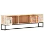 White acacia solid wood TV cabinet 140x30x45 cm by vidaXL, TV Furniture - Ref: Foro24-287328, Price: 271,42 €, Discount: %