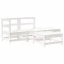 4-teiliges Gartenmöbel-Set und weiße Massivholzkissen von vidaXL, Gartensets - Ref: Foro24-3186026, Preis: 297,59 €, Rabatt: %
