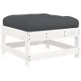 4-teiliges Gartenmöbel-Set und weiße Massivholzkissen von vidaXL, Gartensets - Ref: Foro24-3186026, Preis: 297,59 €, Rabatt: %
