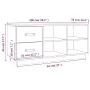 Banco zapatero madera maciza de pino 100x34x45 cm de vidaXL, Zapateros y organizadores de calzado - Ref: Foro24-820177, Preci...