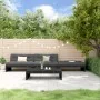 Gartenmöbel-Set 4 Stück und Kissen aus massivem Holz schwarz von vidaXL, Gartensets - Ref: Foro24-3186141, Preis: 754,23 €, R...