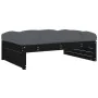 4-piece garden furniture set with solid wood black cushions by vidaXL, Garden sets - Ref: Foro24-3186141, Price: 754,23 €, Di...