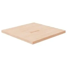 Unbehandelter Eichenholz quadratischer Tischplatte 80x80x4 cm von vidaXL, Tischplatten - Ref: Foro24-342946, Preis: 128,07 €,...