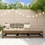 3-piece garden sofa set with honey brown wooden cushions by vidaXL, Modular outdoor sofas - Ref: Foro24-825600, Price: 267,23...