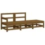 3-piece garden sofa set with honey brown wooden cushions by vidaXL, Modular outdoor sofas - Ref: Foro24-825600, Price: 267,23...
