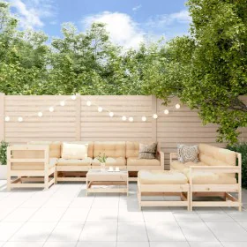 10-teiliges Gartenmöbel-Set und Massivholzkissen von vidaXL, Gartensets - Ref: Foro24-3186081, Preis: 817,84 €, Rabatt: %