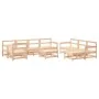 10-teiliges Gartenmöbel-Set und Massivholzkissen von vidaXL, Gartensets - Ref: Foro24-3186081, Preis: 782,83 €, Rabatt: %