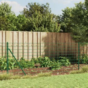 Wire fence with anchor spikes green 0.8x10 m by vidaXL, fence panels - Ref: Foro24-154112, Price: 81,69 €, Discount: %