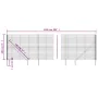 Wire fence with anchor spikes anthracite gray 1.8x25 m by vidaXL, fence panels - Ref: Foro24-154269, Price: 273,75 €, Discoun...