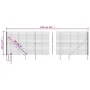 Wire fence with anchor spikes green 2.2x10 m by vidaXL, fence panels - Ref: Foro24-154119, Price: 173,10 €, Discount: %