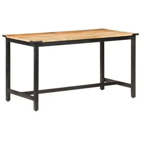 Solid rough mango wood dining table 140x70x76 cm by vidaXL, Kitchen and dining tables - Ref: Foro24-287434, Price: 198,96 €, ...